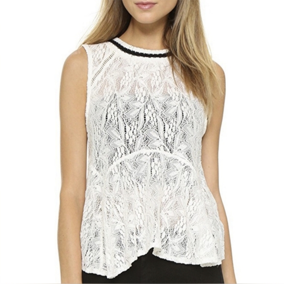 Free People Maisie Lace Sleeveless Top - Small - Picture 3 of 4